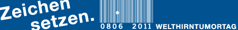 Banner zum Welthirntumortag am 08.06.2011 - Fullsize horizontal